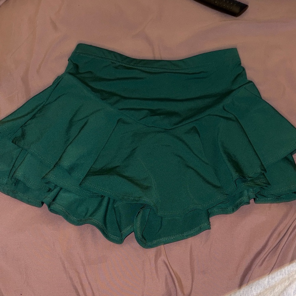 Green Ruffled Skirt